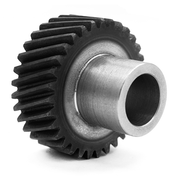Шестерня косозубая прецизионная M2-Z32-25 фланец 28мм