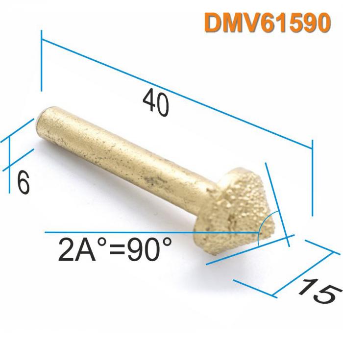 Фреза алмазная V-образная шлифовальная DJTOL DMV61590