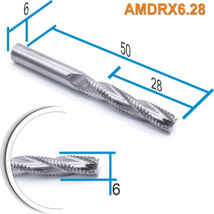 Фреза трехзаходная со стружколомом DJTOL AMDRX6.28