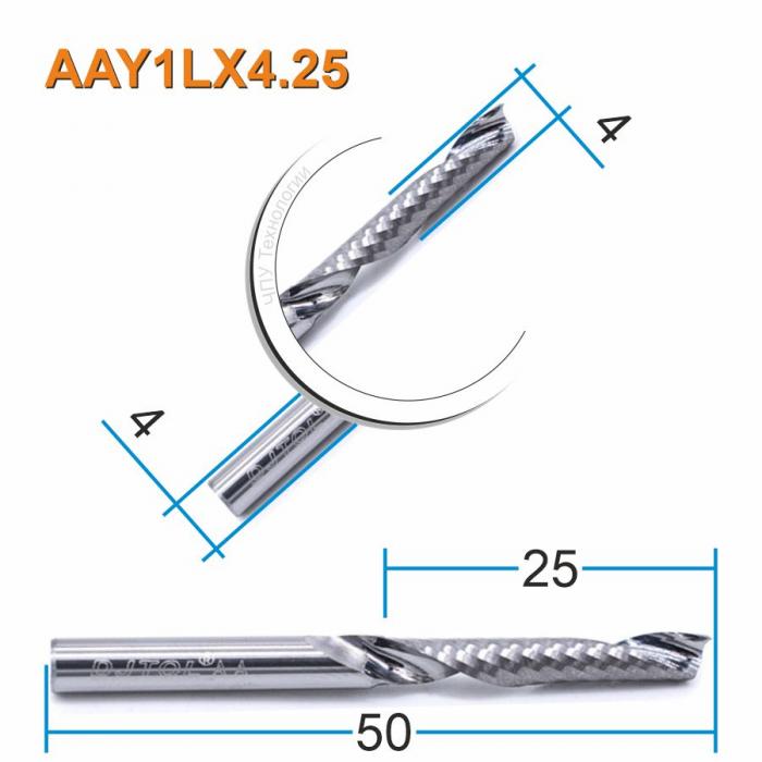 Фреза спиральная однозаходная DJTOL AAY1LX4.25