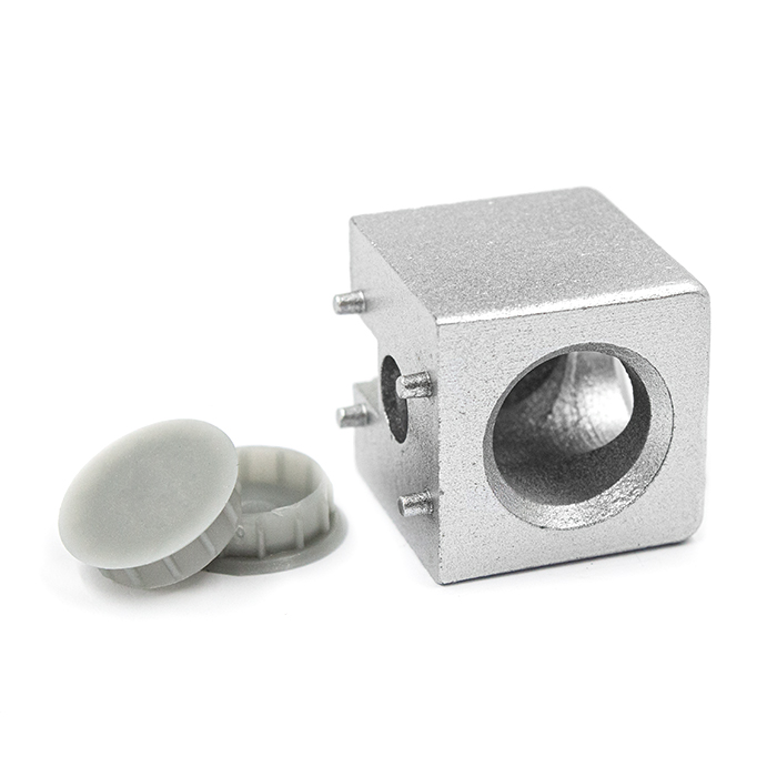 2-х сторонний кубический соединитель 30х30, паз 8 (тип3030)