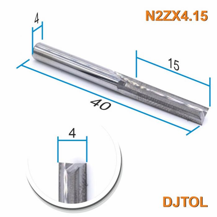 Фреза прямая двухзаходная DJTOL N2ZX4.15
