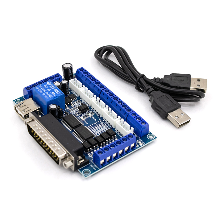 Плата LPT синяя 5 осей