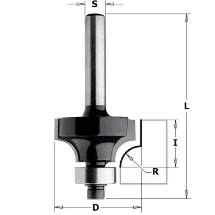 Фреза CMT Contractor радиусная с подшипником K938-445