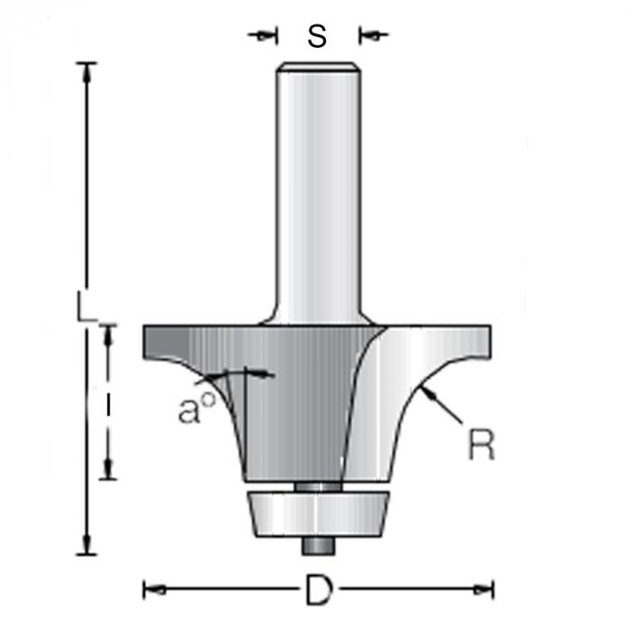 Фреза радиусная Dimar "полуштап" 1520049