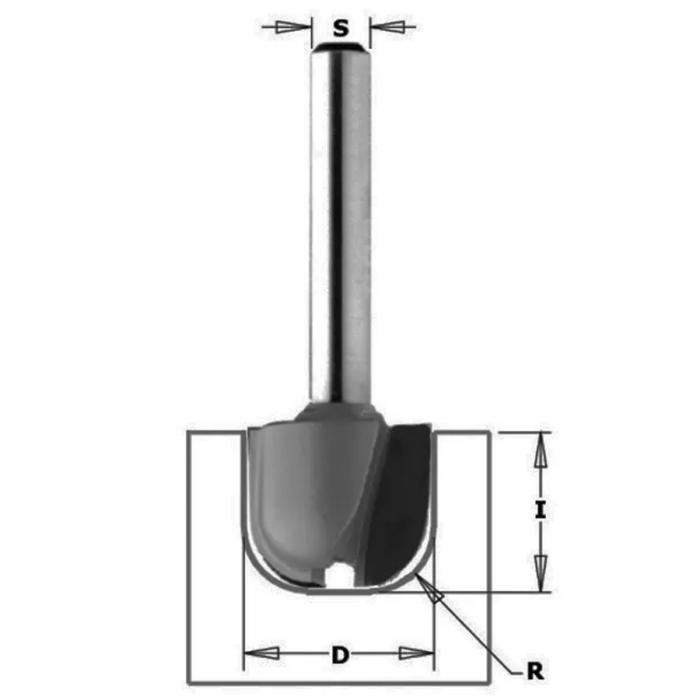 Фреза CMT PRO для желобков и чаш 951.3216