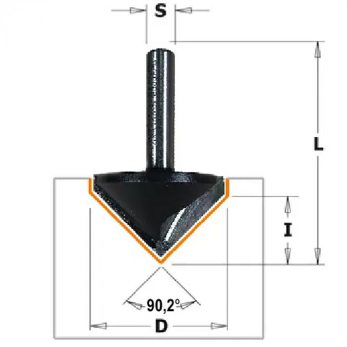 Фреза CMT серия PRO V-образная S915.04021