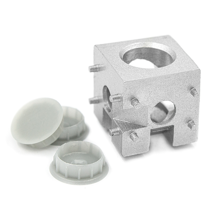 3-х сторонний кубический соединитель 30х30, паз 8 (тип3030)