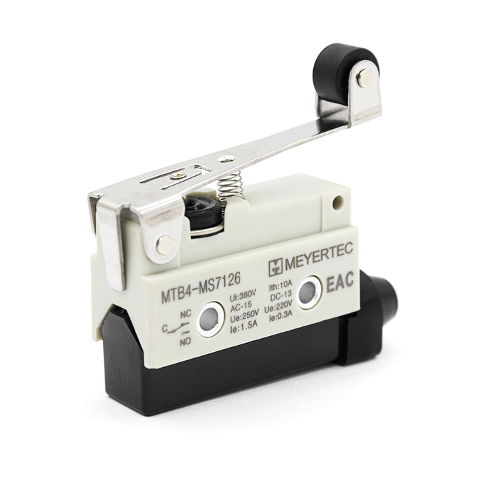 Выключатель концевой, 10A, IP54, рычаг с роликом (MTB4-MS7126)