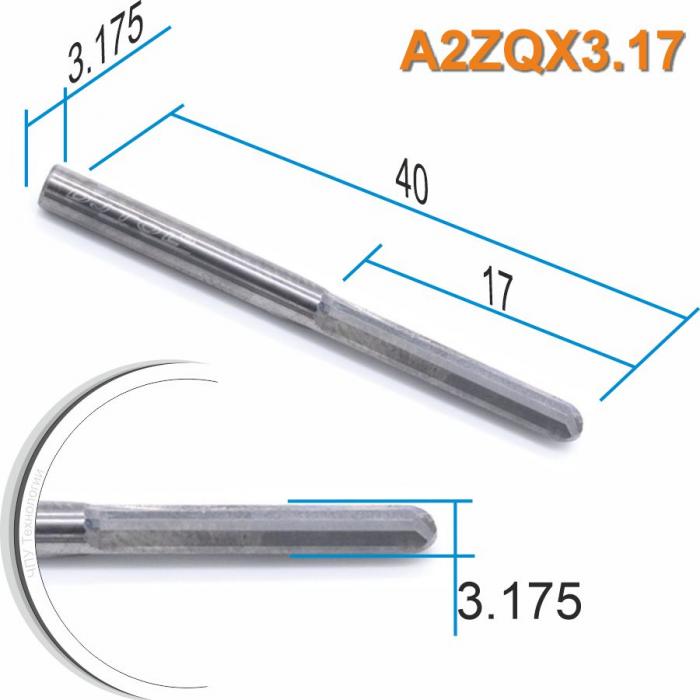 Фреза прямая двухзаходная сферическая DJTOL A2ZQX3.17
