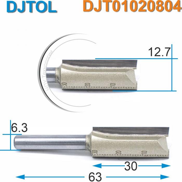 Фреза прямая пазовая (2-а ножа) DJTOL - DJT01020804