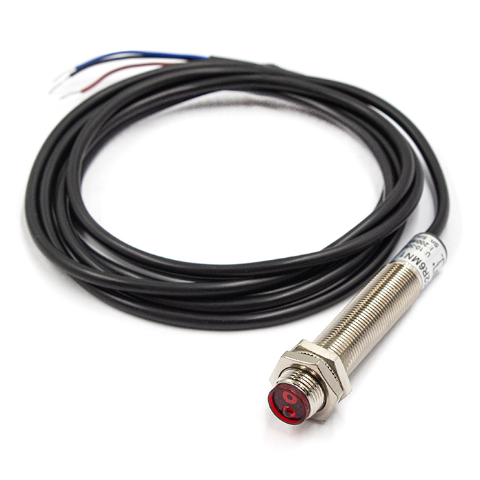 Оптический датчик (рефлекторный) LS-12R6MN1, дист.0-5м, NPN NO, 8-24VDC