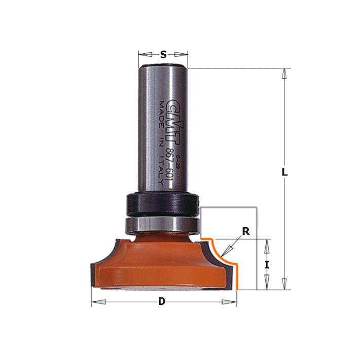 Фреза CMT обратная радиусная с подшипником 967.602.11B
