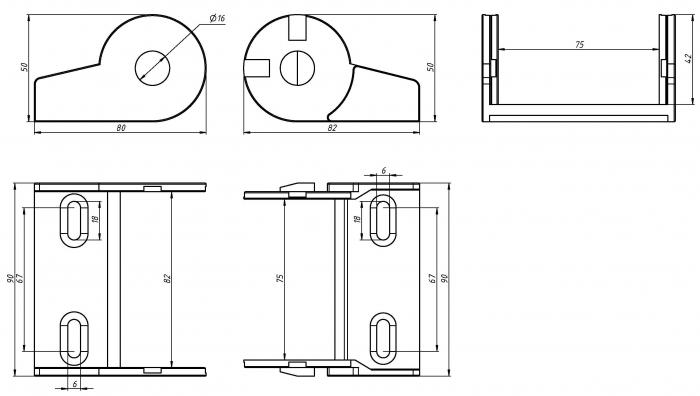 Держатель для кабель-канала TP 35x75
