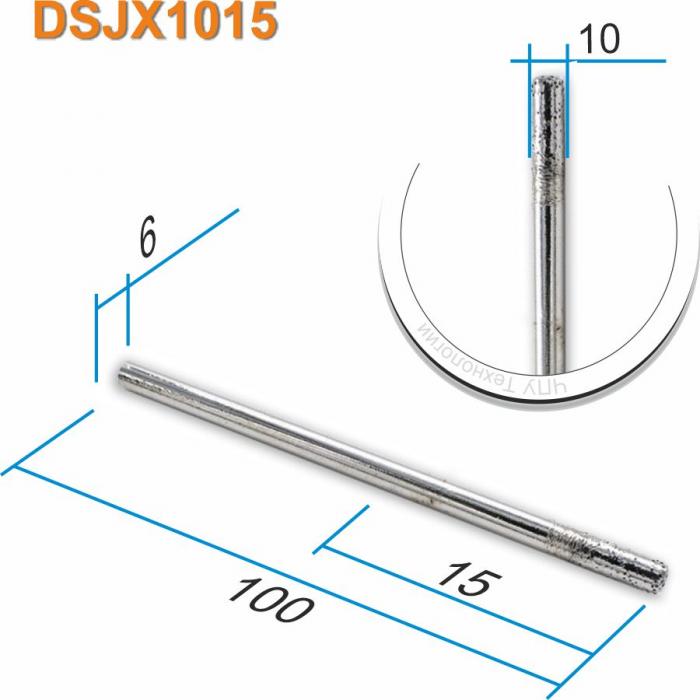 Армированная алмазная концевая фреза DJTOL DSJX1015