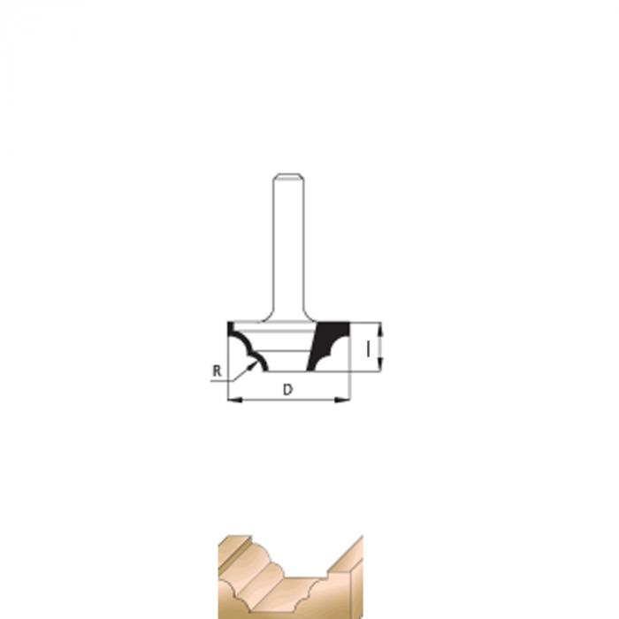 Фреза врезная профильная WPW RR42543