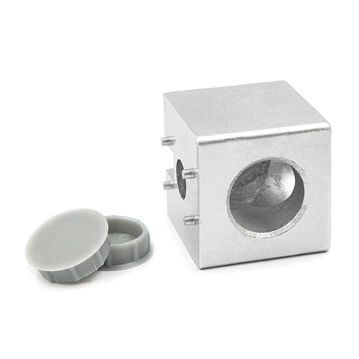 2-х сторонний кубический соединитель 45х45, паз 10 (тип4545)